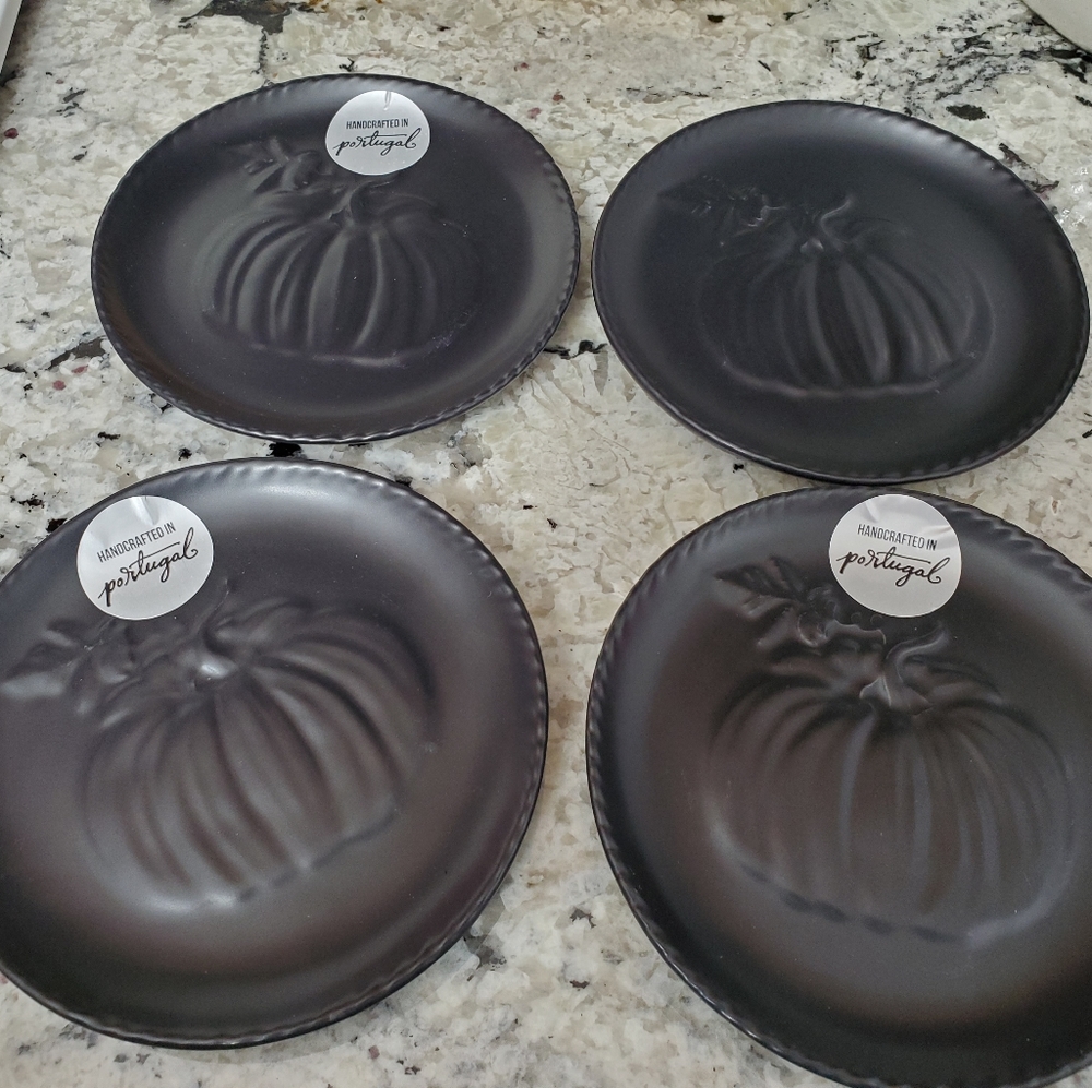 Fall harvest pumpkin plates